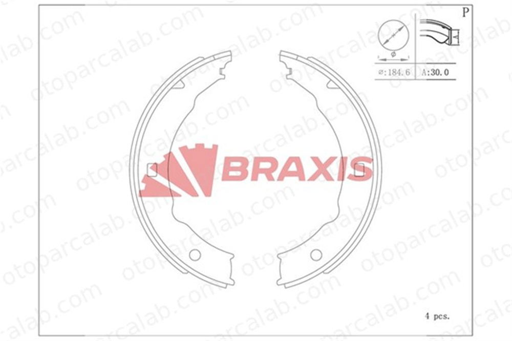 BRAXIS AC0148 El Fren Balatası PEUGEOT 406 406 Break 4241K9 4241K4