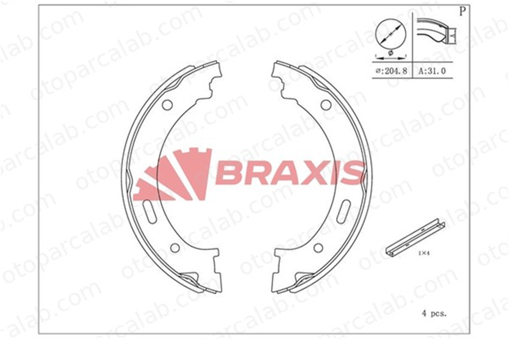 BRAXIS AC0188 El Fren Balatası JEEP GRAND CHEROKEE III COMMANDER 5086930AB 5086930AC