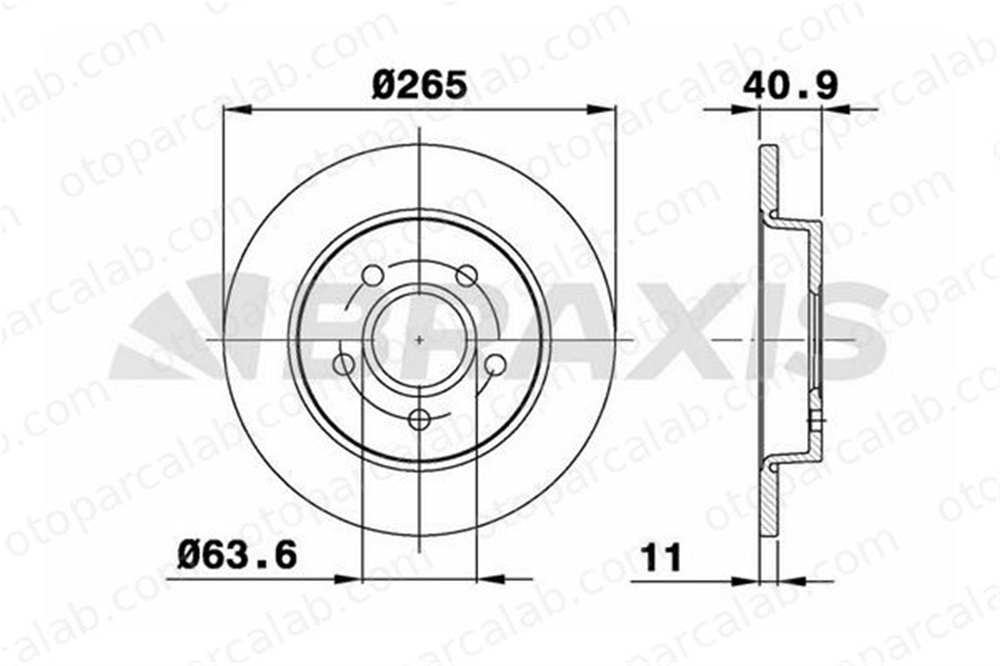 BRAXIS AE0100 Fren Disk Ayna Arka Sağ ve Sol FORD FOCUS II FOCUS II Turnier 1575733