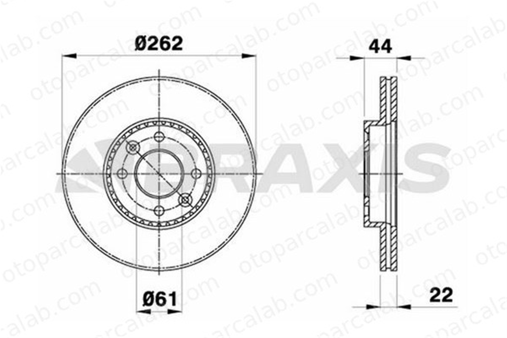 BRAXIS AE0117 Fren Disk Ayna Ön Sağ ve Sol RENAULT LAGUNA I Grandtour MEGANE Scenic 7701205840