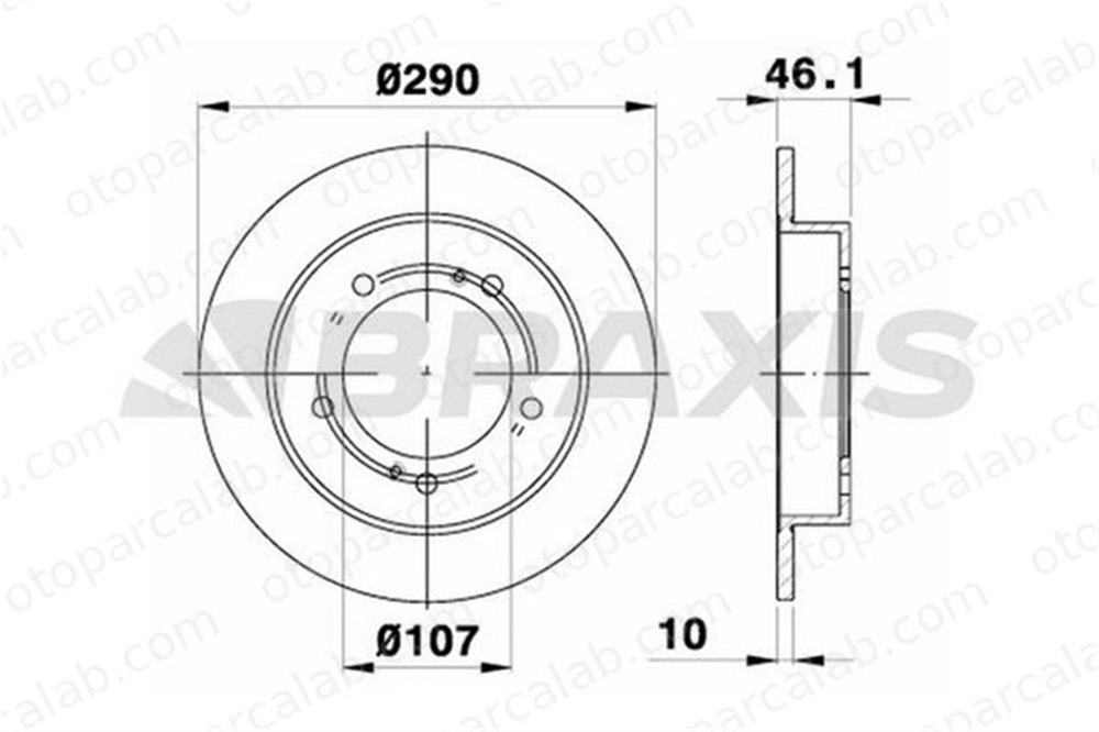 BRAXIS AE0118 Fren Disk Ayna Ön Sağ ve Sol SUZUKI JIMNY SUV SAMURAI SUV 5521160A00