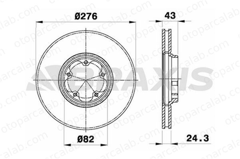 BRAXIS AE0139 Fren Disk Ayna Ön Sağ ve Sol FORD TRANSIT Minibüs/Otobüs TRANSIT Panelvan/Van 1568654