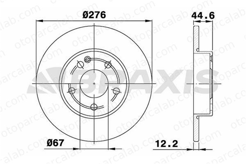 BRAXIS AE0171 Fren Disk Ayna Ön Sağ ve Sol MERCEDES-BENZ A-SERISI 1694210012 A1694210012