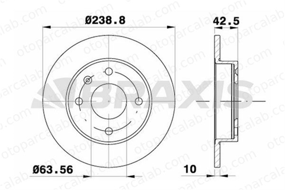 BRAXIS AE0213 Fren Disk Ayna Ön Sağ ve Sol FORD FIESTA III ESCORT V 1107767 5022652
