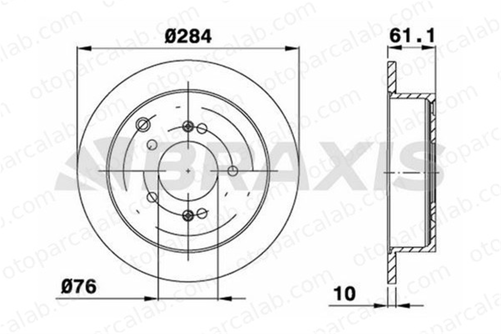 BRAXIS AE0243 Fren Disk Ayna Arka Sağ ve Sol HYUNDAI TUCSON SANTA FÉ I 584112Y300 584113A300