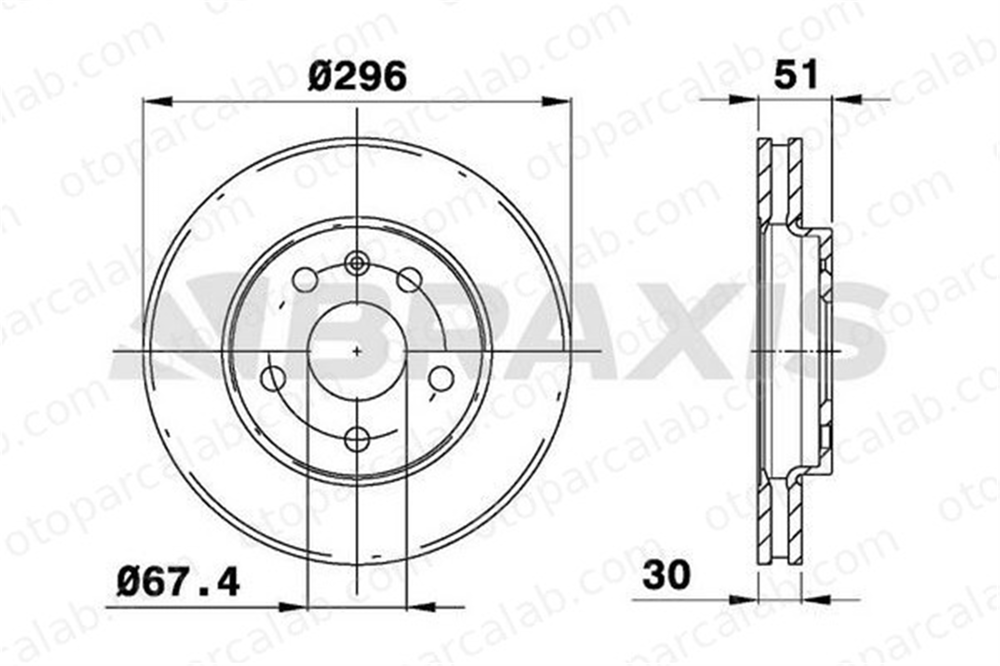 BRAXIS AE0289 Fren Disk Ayna Ön Sağ ve Sol OPEL INSIGNIA A INSIGNIA A Sports Tourer 569078 13579147