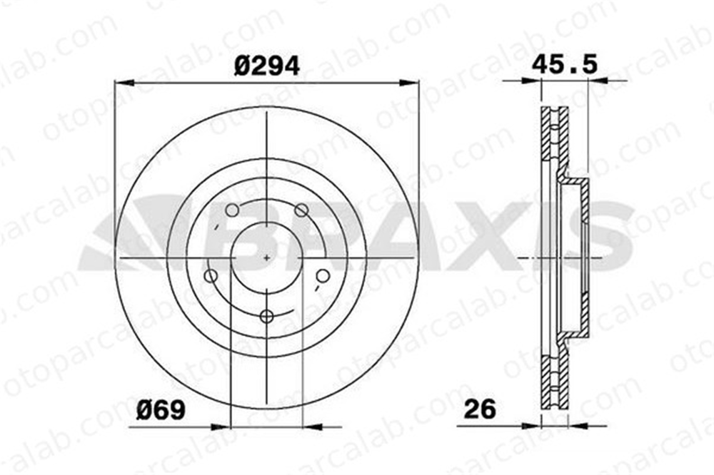 BRAXIS AE0316 Fren Disk Ayna Ön Sağ ve Sol MITSUBISHI ASX JEEP COMPASS 1610623080 5105514AA