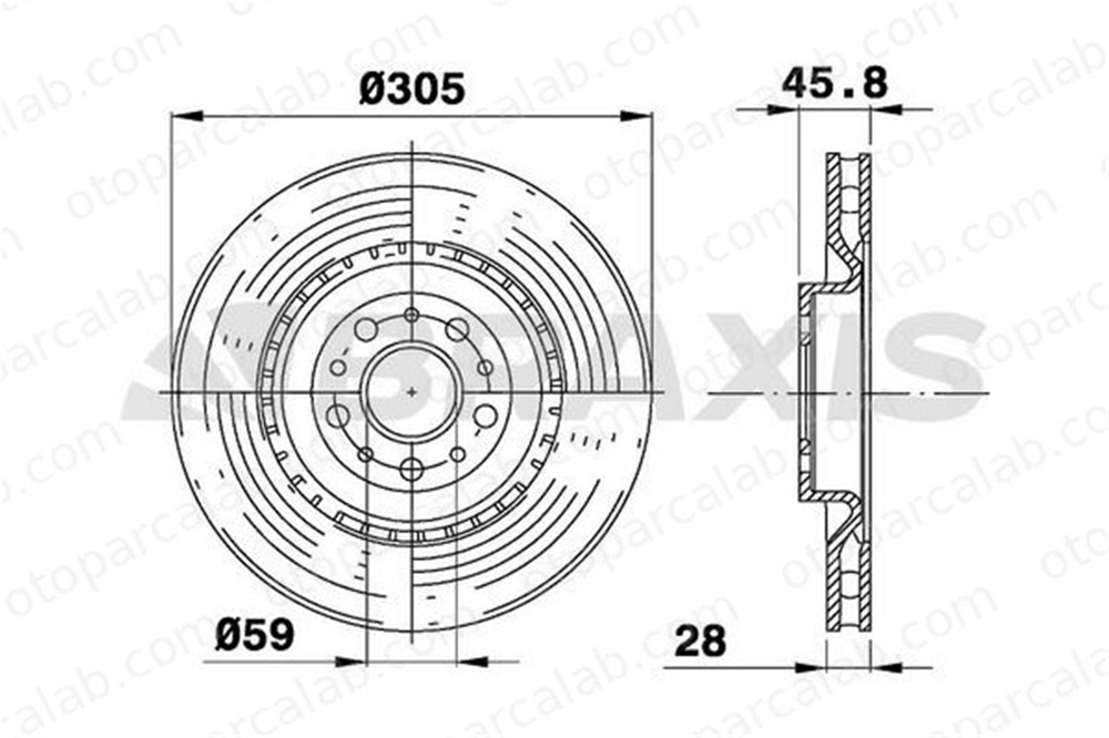BRAXIS AE0325 Fren Disk Ayna Ön Sağ ve Sol FIAT DOBLO Cargo DOBLO Minibüs/Otobüs 51897455 60670801