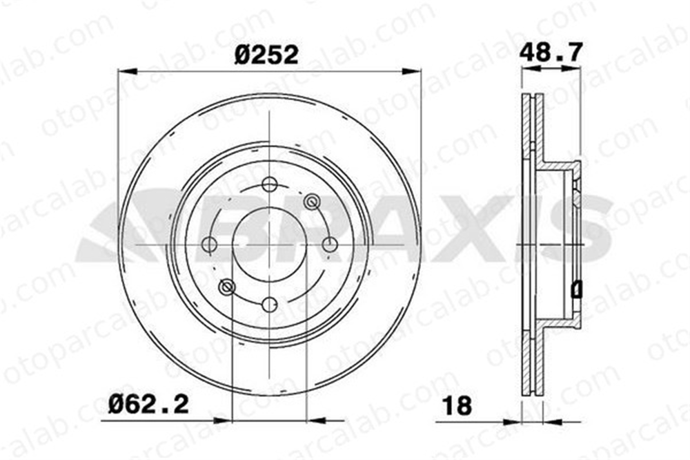 BRAXIS AE0337 Fren Disk Ayna Ön Sağ ve Sol HYUNDAI i10 II i10 III 5171207700 517120X700