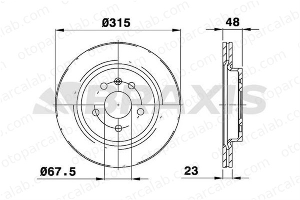 BRAXIS AE0349 Fren Disk Ayna Arka Sağ ve Sol OPEL INSIGNIA A INSIGNIA A Sports Tourer 569128 13502199