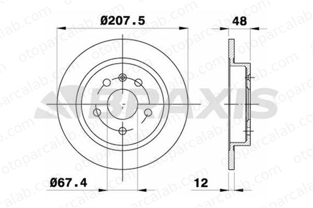 BRAXIS AE0370 Fren Disk Ayna Arka Sağ ve Sol OPEL INSIGNIA A INSIGNIA A Sports Tourer 569127 13502198