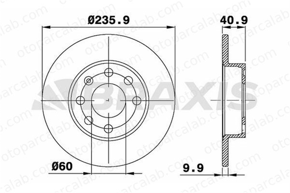 BRAXIS AE0384 Fren Disk Ayna Ön Sağ ve Sol OPEL CORSA A Hatchback KADETT D 569028 90008003