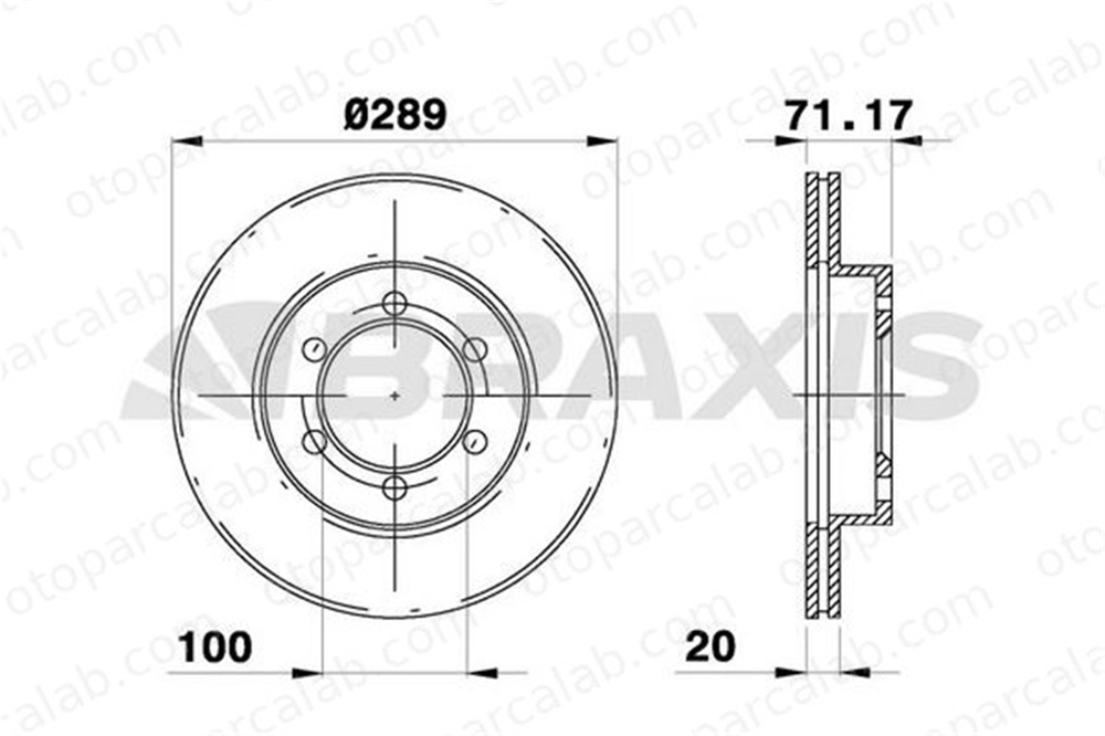 BRAXIS AE0397 Fren Disk Ayna Ön Sağ ve Sol TOYOTA HILUX VI Pick-up VW TARO 4351235090 4351235190