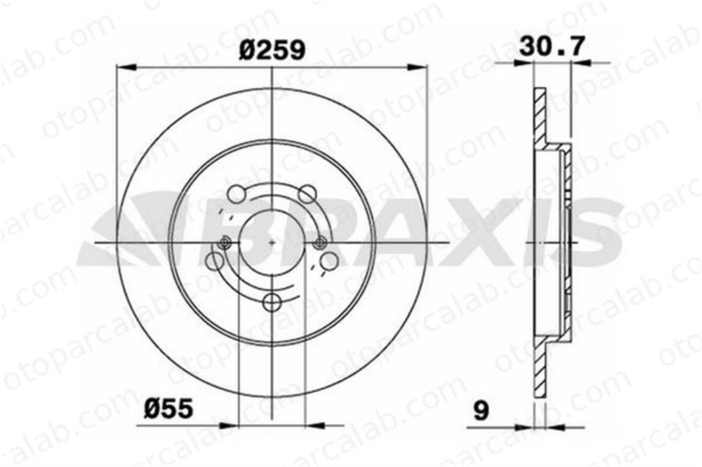 BRAXIS AE0403 Fren Disk Ayna Arka Sağ ve Sol SUBARU TREZIA TOYOTA PRIUS 4243112310