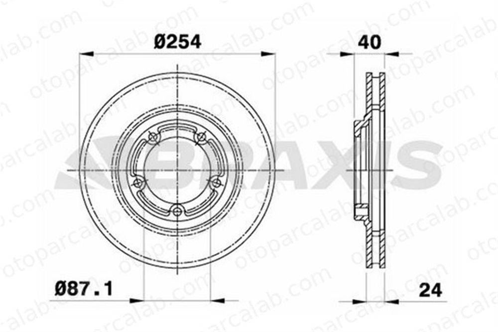 BRAXIS AE0417 Fren Disk Ayna Ön Sağ ve Sol HYUNDAI H-1 / STAREX Minibüs/Otobüs H-1 Panelvan/Van 581294A000 581294A100