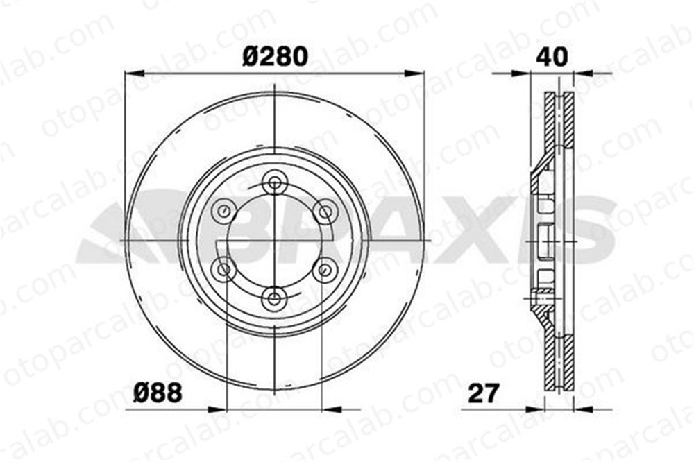 BRAXIS AE0468 Fren Disk Ayna Ön Sağ ve Sol ISUZU D-MAX I D-MAX II 8973606780 8980062590