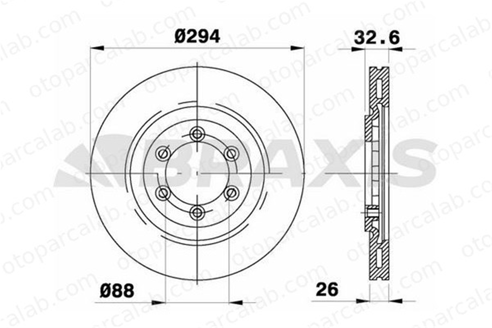 BRAXIS AE0492 Fren Disk Ayna Ön Sağ ve Sol SSANGYONG REXTON / REXTON II DAEWOO REXTON 4144108030