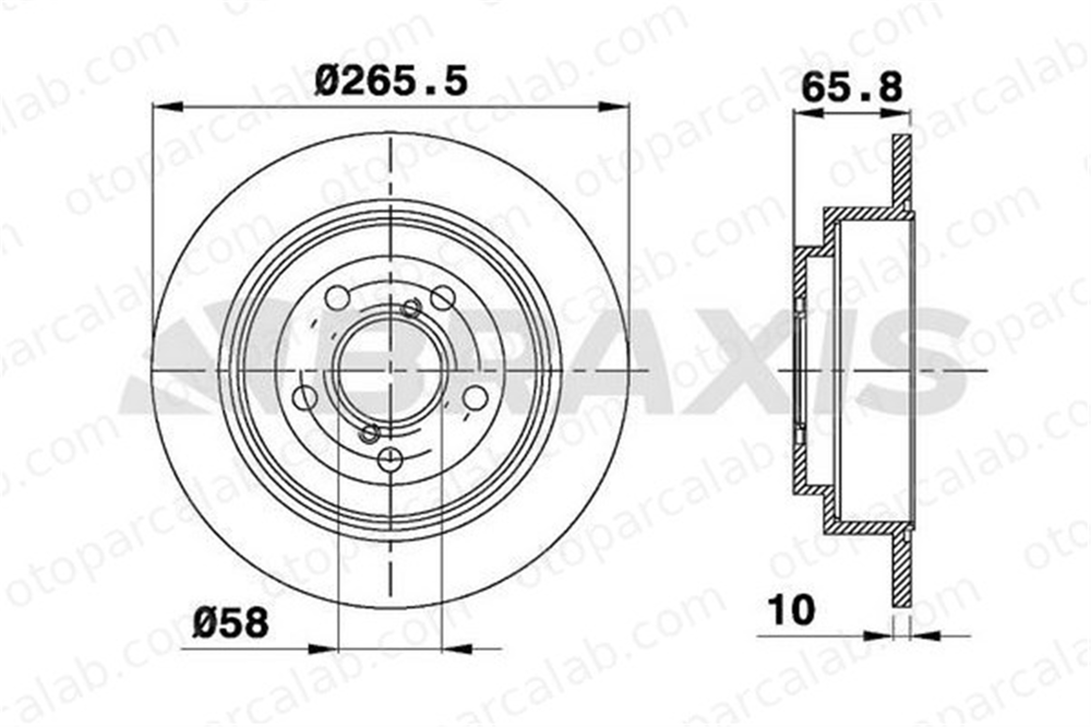 BRAXIS AE0493 Fren Disk Ayna Arka Sağ ve Sol SUBARU IMPREZA Station wagon FORESTER 26700FE080
