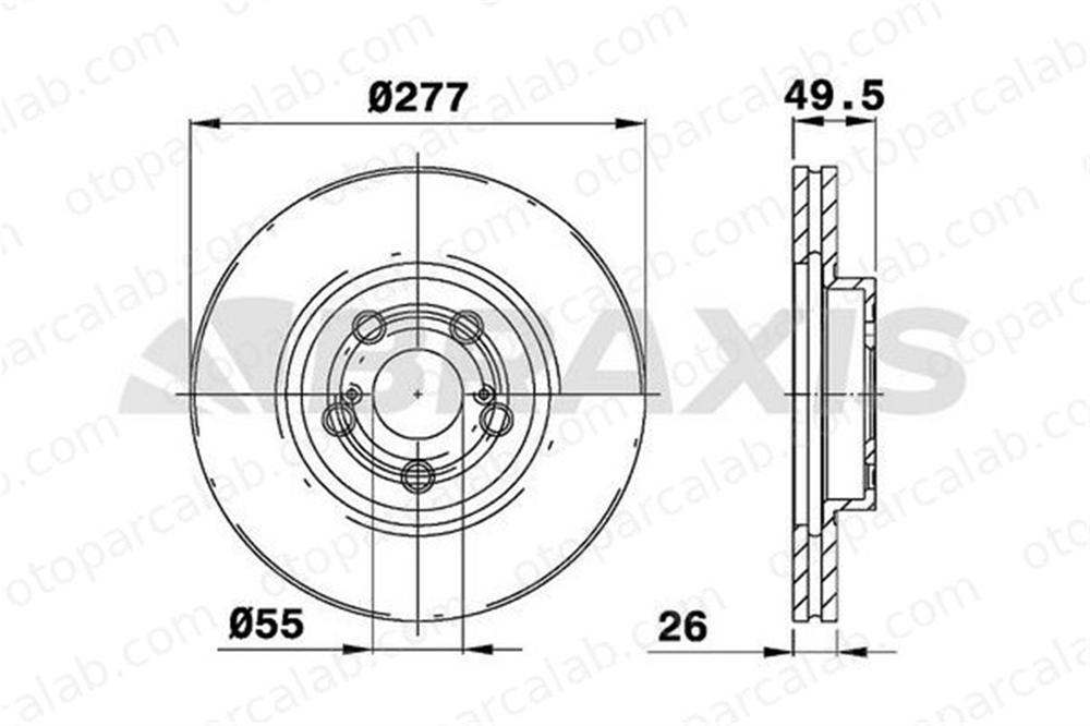BRAXIS AE0541 Fren Disk Ayna Ön Sağ ve Sol TOYOTA AVENSIS AVENSIS Sedan 4351205040