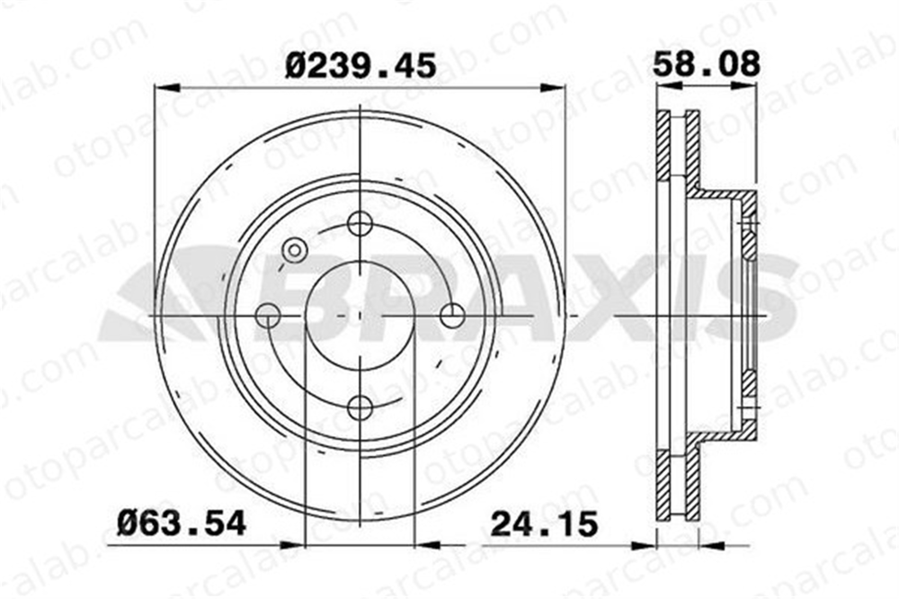 BRAXIS AE0619 Fren Disk Ayna Ön Sağ ve Sol FORD SIERRA II SIERRA II Turnier DF1649 5023573