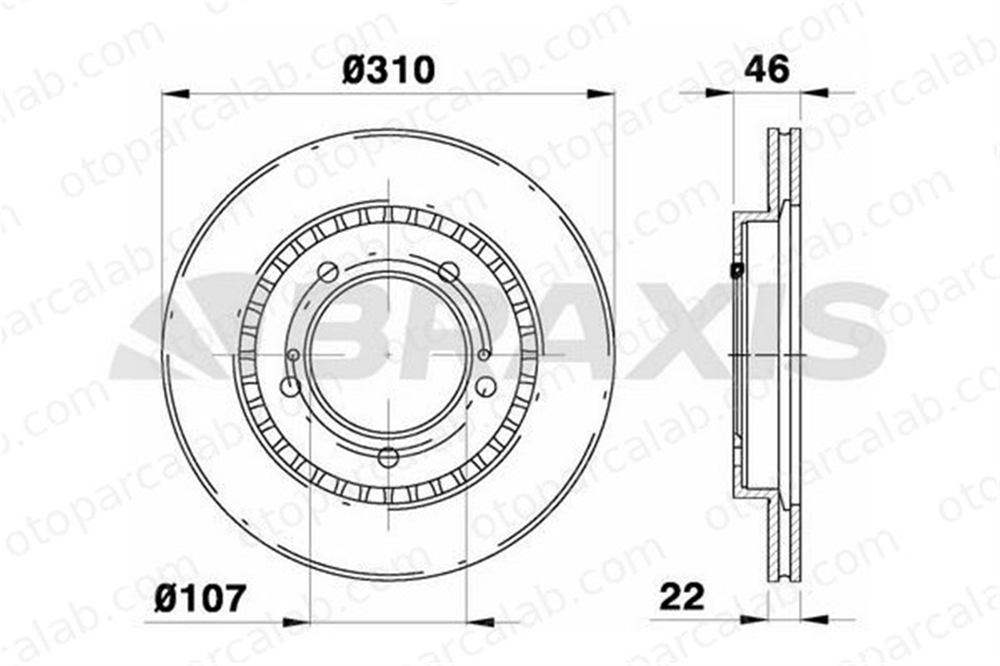 BRAXIS AE0691 Fren Disk Ayna Ön Sağ ve Sol SUZUKI VITARA VITARA Cabrio 5521177E00