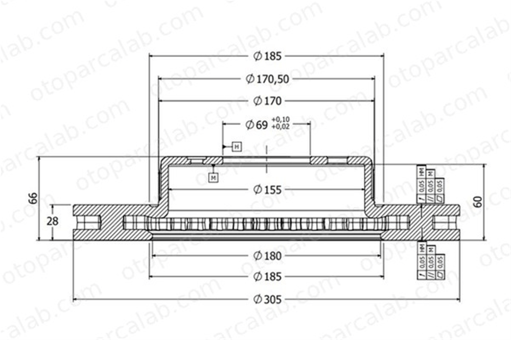 BRAXIS AE0804 Fren Disk Ayna Ön Sağ ve Sol HYUNDAI H100 Minibüs/Otobüs H100 Panelvan/Van 5812944010