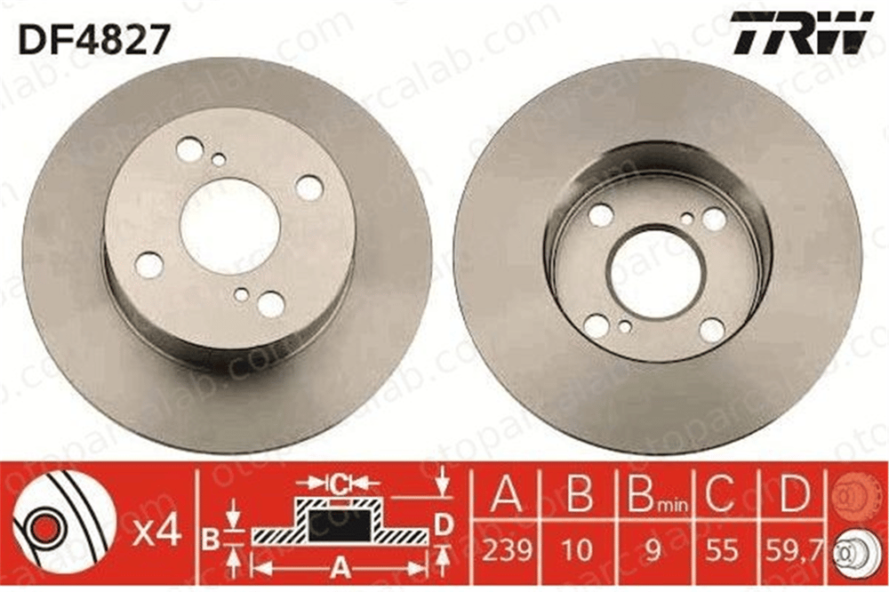 BRAXIS AE0813 Fren Disk Ayna Ön Sağ ve Sol TOYOTA COROLLA Compact COROLLA Liftback 4243112190