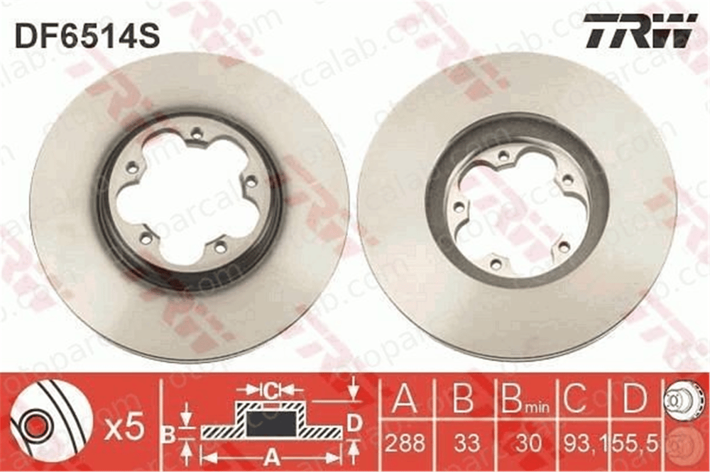 BRAXIS AE0817 Fren Disk Ayna Ön Sağ ve Sol FORD TOURNEO CUSTOM V362 Minibüs/Otobüs TRANSIT CUSTOM V362 Minibüs/Otobüs 1763885 1842994