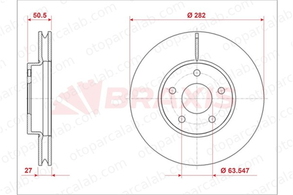 BRAXIS AE0918 Fren Disk Ayna Ön Sağ ve Sol FORD FOCUS IV FOCUS IV Turnier 2208066 2305503