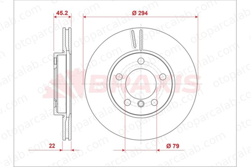 BRAXIS AE0942 Fren Disk Ayna Ön Sağ ve Sol MINI MINI COUNTRYMAN MINI PACEMAN 34119804828 34119811537