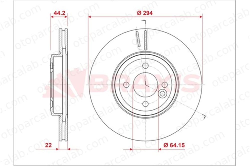 BRAXIS AE0953 Fren Disk Ayna Ön Sağ ve Sol MINI MINI MINI CLUBMAN 34116768933 34116774986