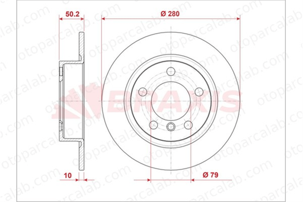 BRAXIS AE1011 Fren Disk Ayna Arka Sağ ve Sol MINI MINI COUNTRYMAN MINI PACEMAN 34209804830 34219811539