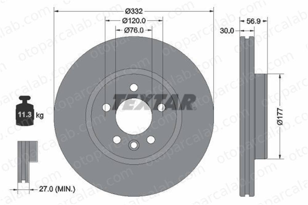 BRAXIS AE1083 Fren Disk Ayna Ön Sağ ve Sol VW AMAROK AMAROK Platform şasi 2H6615301