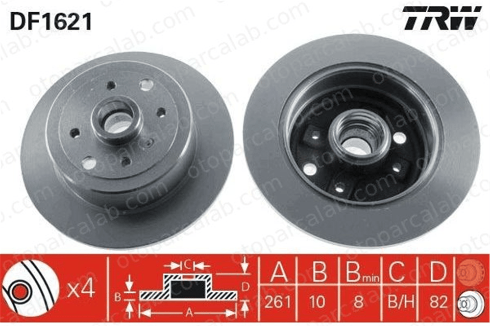 BRAXIS AE1344 Fren Disk Ayna Arka Sağ ve Sol OPEL KADETT E Hatchback VECTRA A Hatchback 569204 90348319