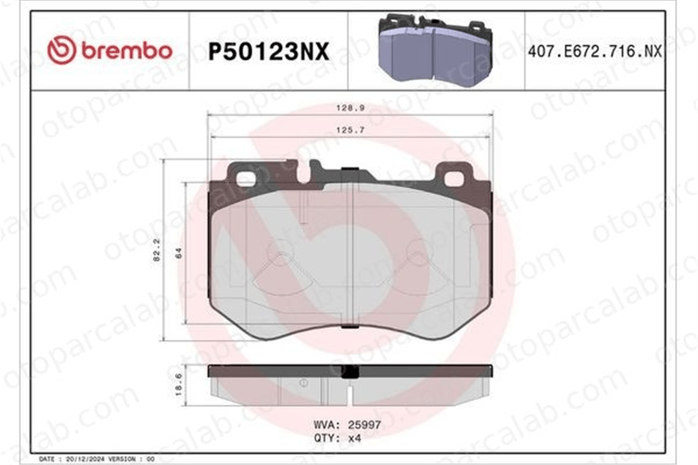 BREMBO P 50 123NX Fren Disk Balata Ön MERCEDES-BENZ C-SERISI C-SERISI T-Model P50123NX 4209503