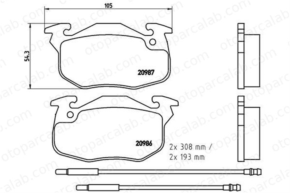 BREMBO P 61 044 Fren Disk Balata Ön CITROËN SAXO PEUGEOT 106 II 7701204530 425091