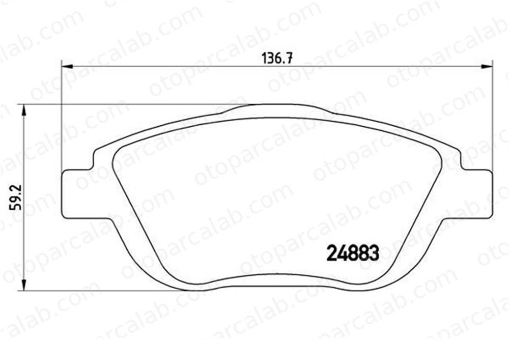 BREMBO P 61 103 Fren Disk Balata Ön PEUGEOT 2008 I CITROËN C3 II 9866880680 1647863580