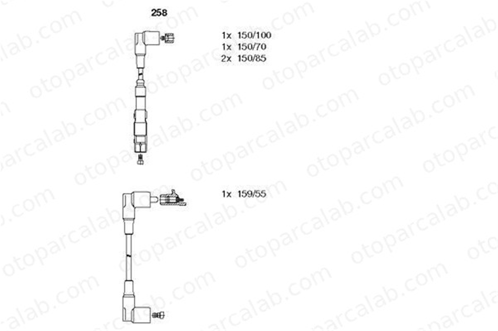 BREMI 258 Buji Kablosu MERCEDES-BENZ 190 124 Sedan 300890466 1021501918