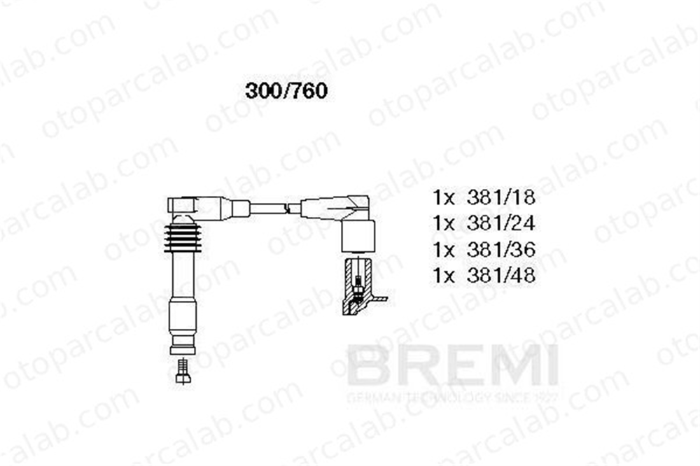 BREMI 300/760 Buji Kablosu DAEWOO NUBIRA Sedan NUBIRA 96190263