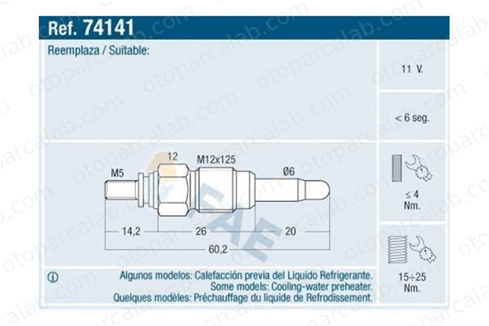 BREMI BR:26003 Isıtma Bujisi VW LT 40-55 I Panelvan/Van AUDI A4 B5 68905061 5614216