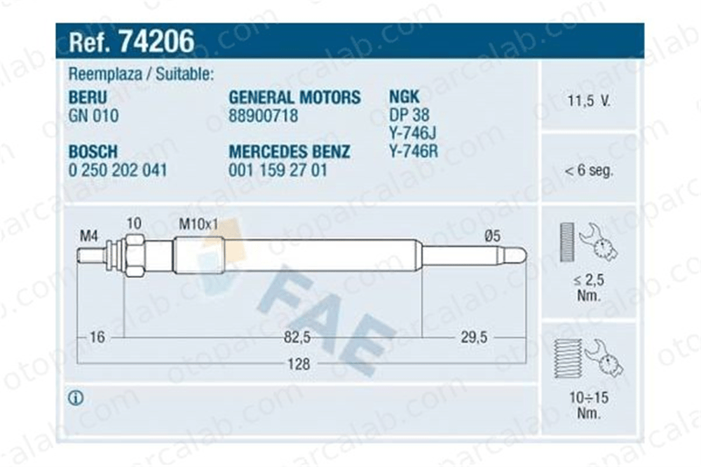 BREMI BR:26060 Isıtma Bujisi MERCEDES-BENZ A-SERISI VANEO A0011592701 88900718