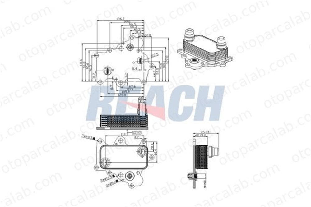 BSG 25-506-004 Motor Yağ Soğutucu OPEL COMBO Kasa/büyük limuzin COMBO Tour 55235062 55230792