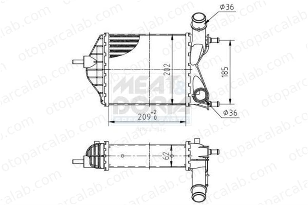 BSG 25-535-025 Turbo Radyatörü LANCIA YPSILON FIAT IDEA 46836770 51733052