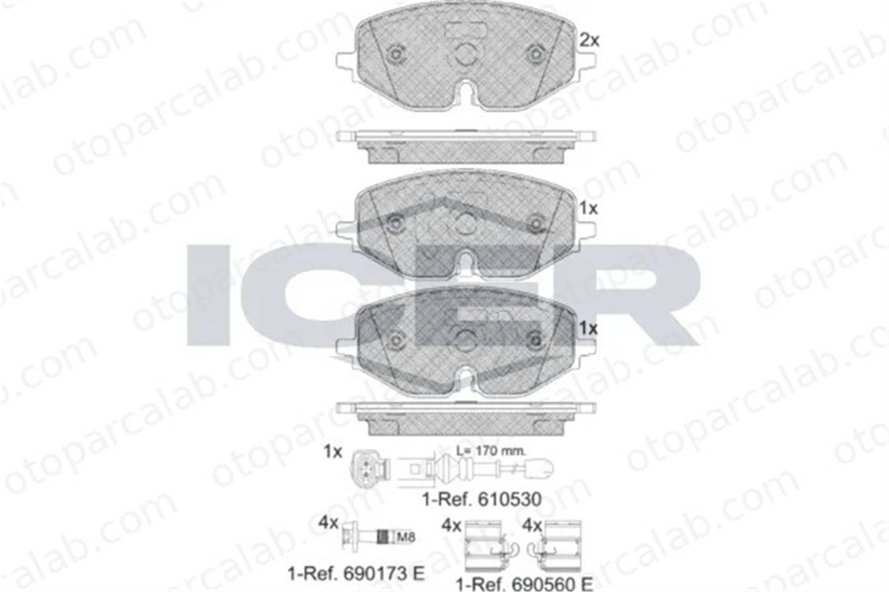 BSG 30-200-050 Fren Disk Balata Ön SEAT LEON SKODA OCTAVIA IV Combi VWN3CA2D390EA 2614210