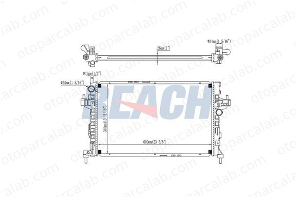 BSG 35-520-015 Su Radyatörü HONDA CIVIC VI Fastback CIVIC VI Aerodeck 1300259 93177424