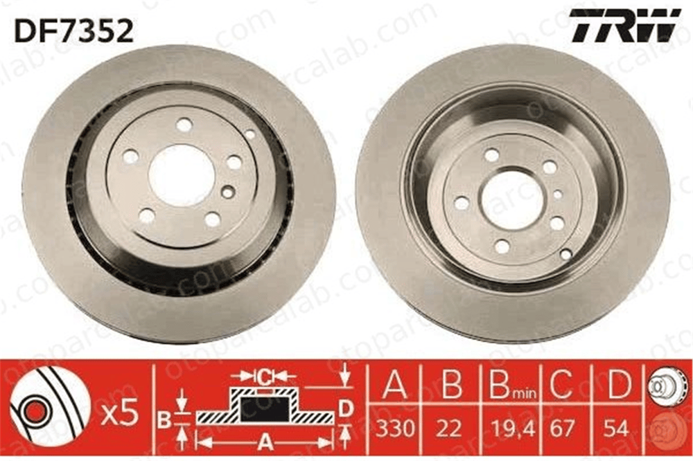 BSG 60-210-083 Fren Disk Ayna Arka Sağ ve Sol MERCEDES-BENZ R-SERISI GL-SERISI A1644231112 1644230612