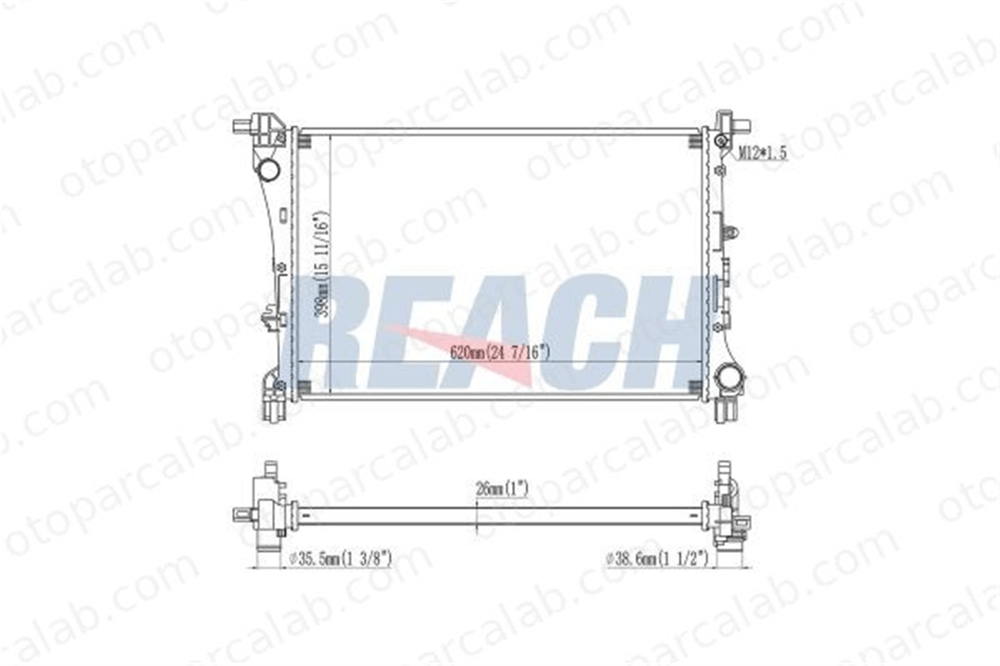 BSG 62-520-019 Su Radyatörü FIAT TIPO Hatchback TIPO Sedan 52052630 52015584