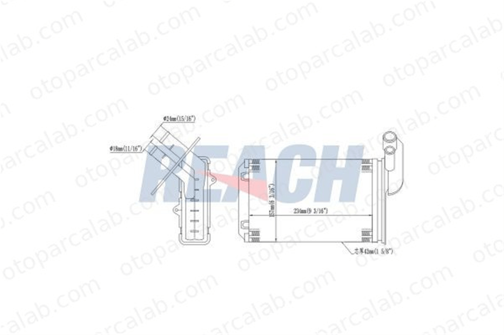 BSG 75-530-008 Kalorifer Radyatörü RENAULT MEGANE I Classic MEGANE I 7701204680 7701033457