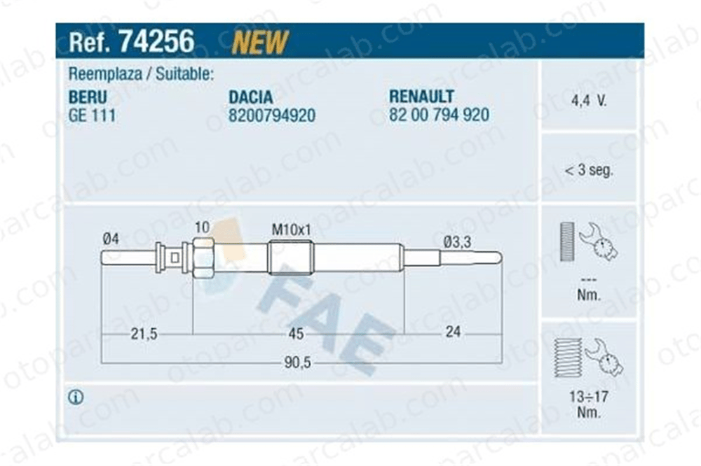 BSG 75-870-004 Isıtma Bujisi RENAULT GRAND SCÉNIC III MEGANE III Coupe 8200794920 1855080KA0000