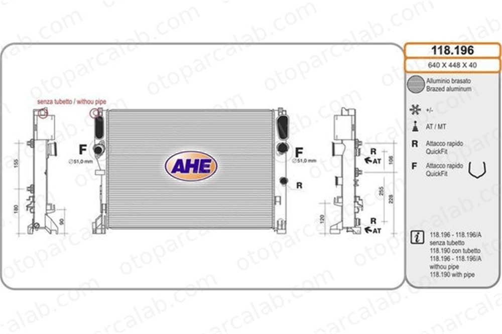 BSG 83-520-012 Su Radyatörü MERCEDES-BENZ E-SERISI E-SERISI T-Model A2115003102 2115000202